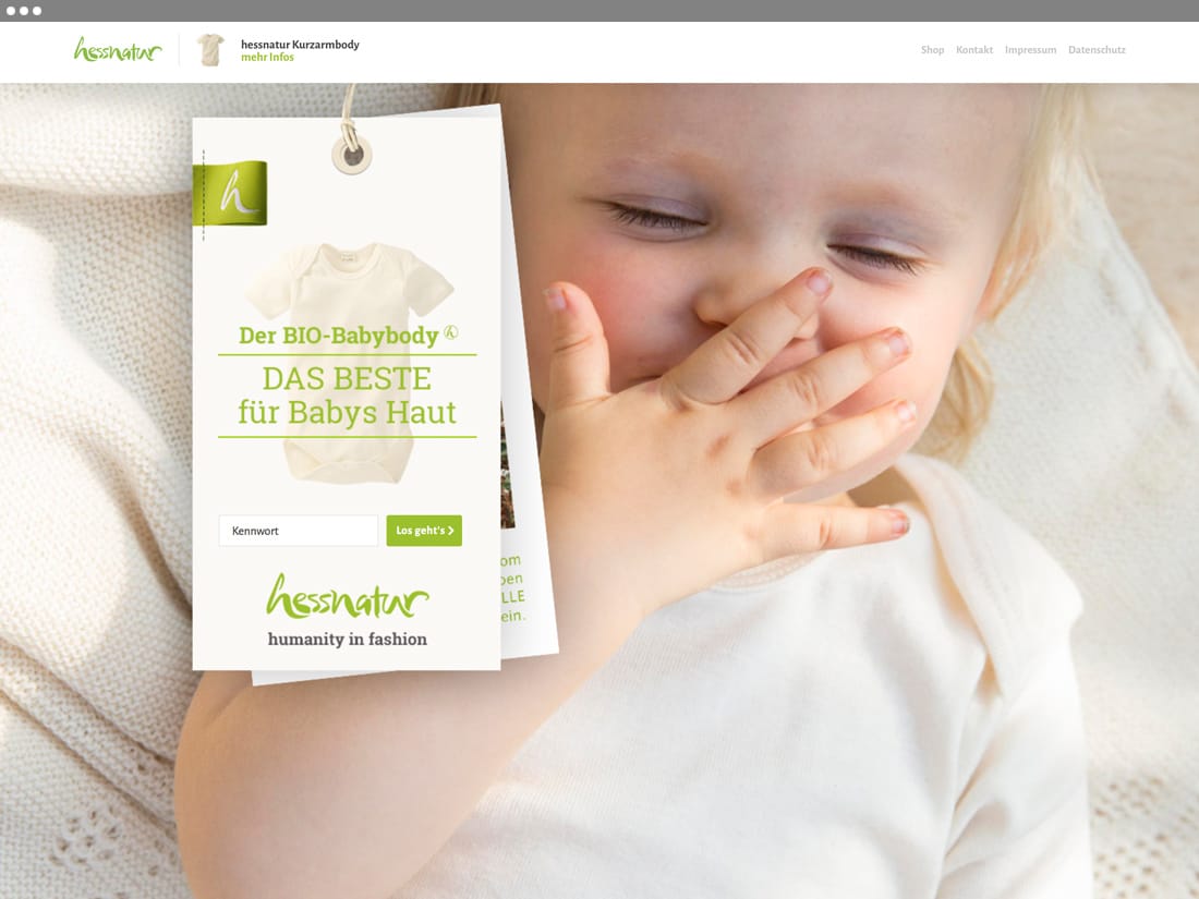 hessnatur Microsite - Startseite