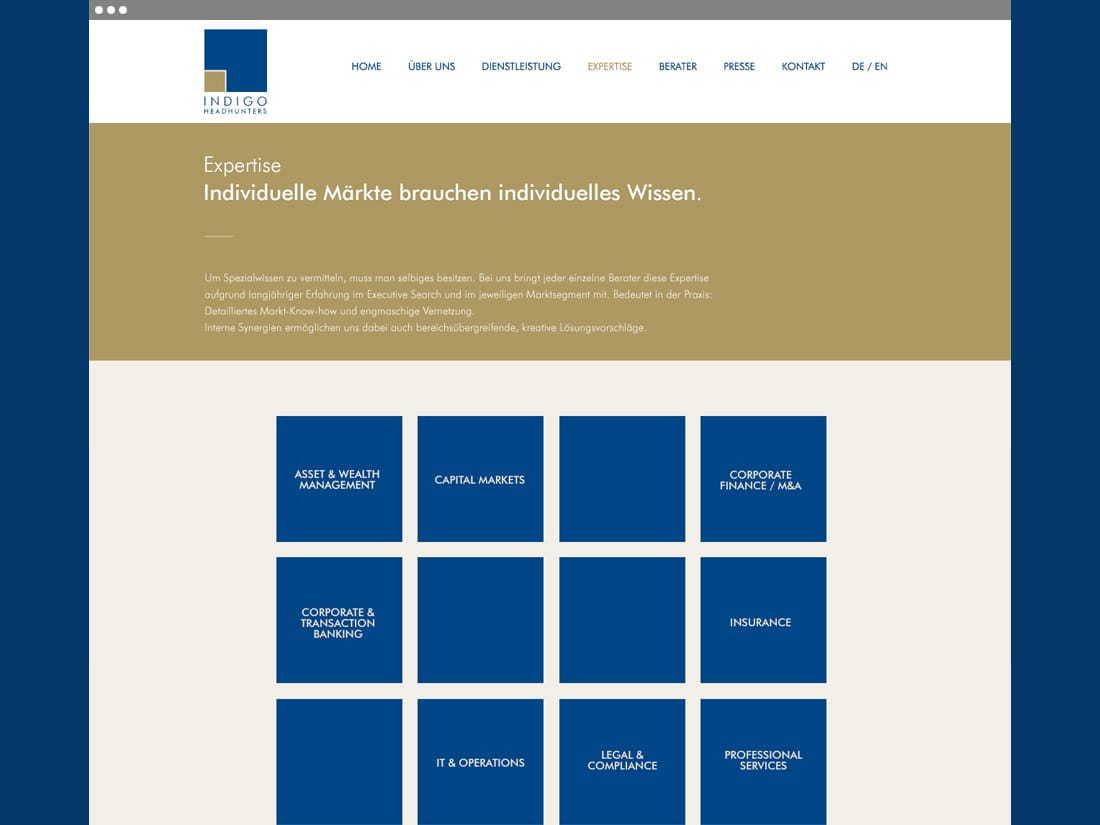 Indigo Headhunters - Expertise