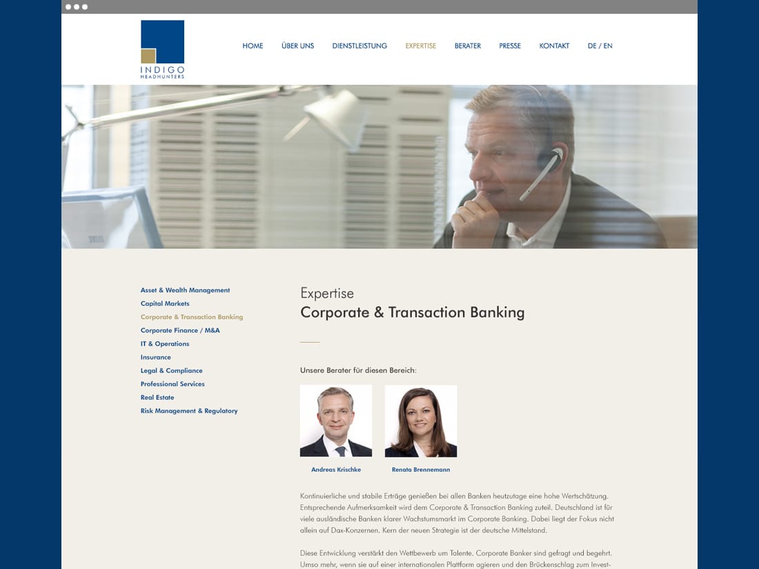 Indigo Headhunters - Expertise